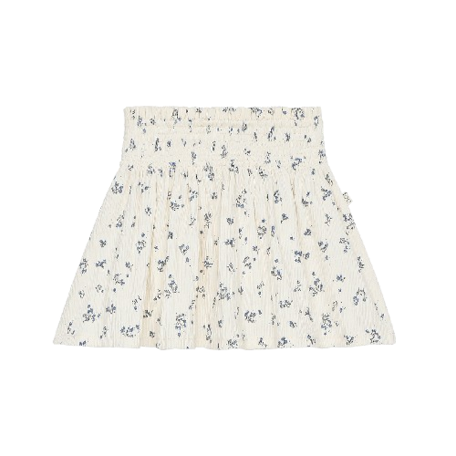 House of Jamie - Smocked skirt stone blue floral