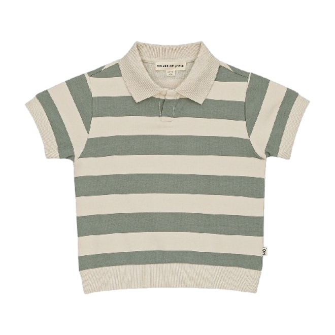 House of Jamie - Relaxed polo Stormy sea stripe