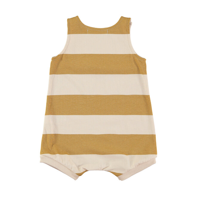 Babyclic - Romper stripes Mustard yellow