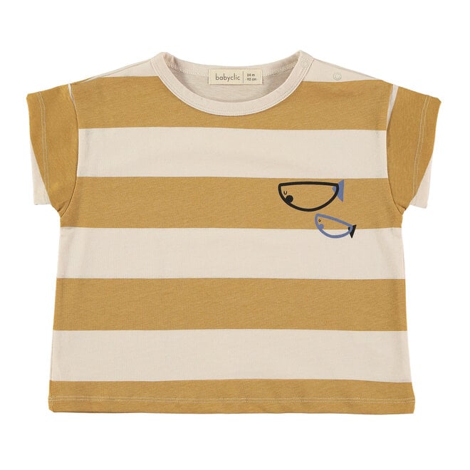 Babyclic - T-shirt stripes mustard yellow