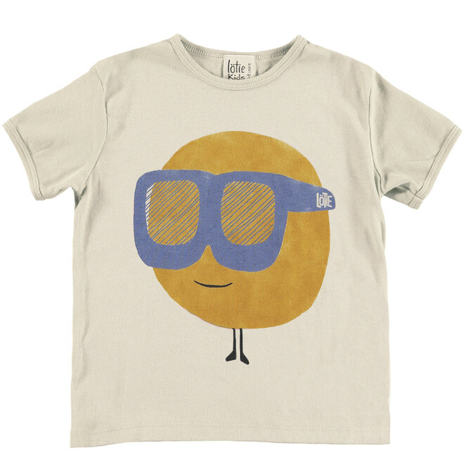 Lötiekids - Retro t-shirt sun & glasses Off white