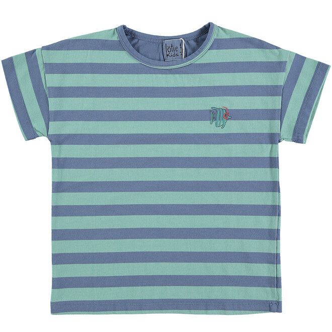Lötiekids - T-shirt Stripes fish blue