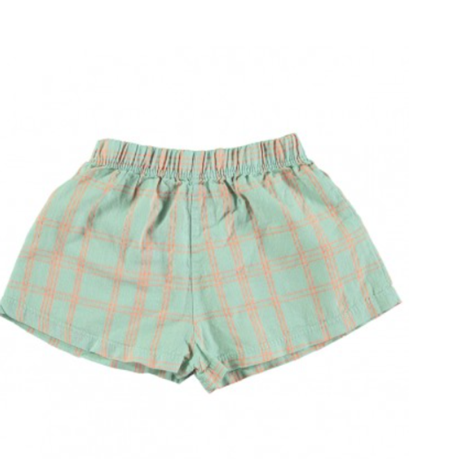 Lötiekids - Woven shorts checks Seagreen