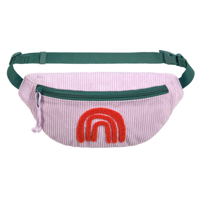 Lässig - Mini Bum Bag Cord Little Gang Rainbow  lilac