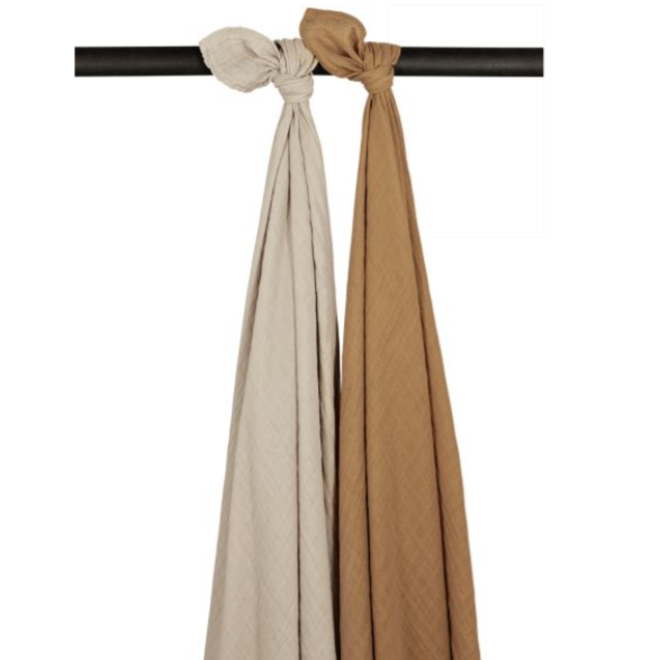 Meyco - Hydrofiele swaddles 120 x 120 cm - Sand / toffee