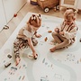 Play & Go - Puzzlemat, storage box & mini house - Village / Terrazzo