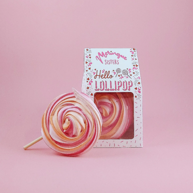 Rose lolly - Set van 2 meringue lolly’s