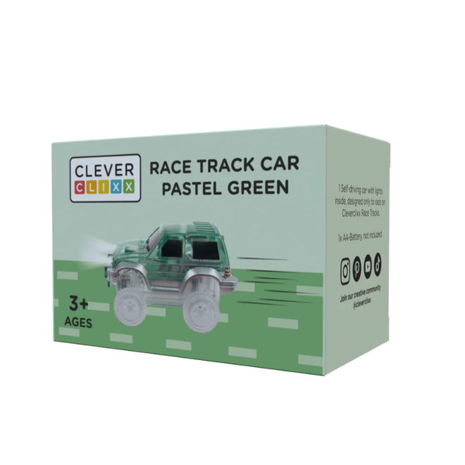 Cleverclixx - Race Track Car Pastel Green | 1 Piece