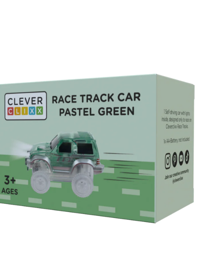 Cleverclixx - Race Track Car Pastel Green | 1 Piece