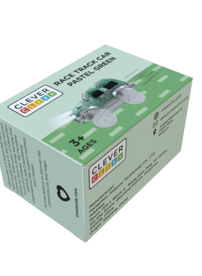 Cleverclixx - Race Track Car Pastel Green | 1 Piece