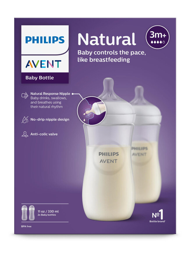 Avent - Natural 3.0 zuigfles 330 ml Duo