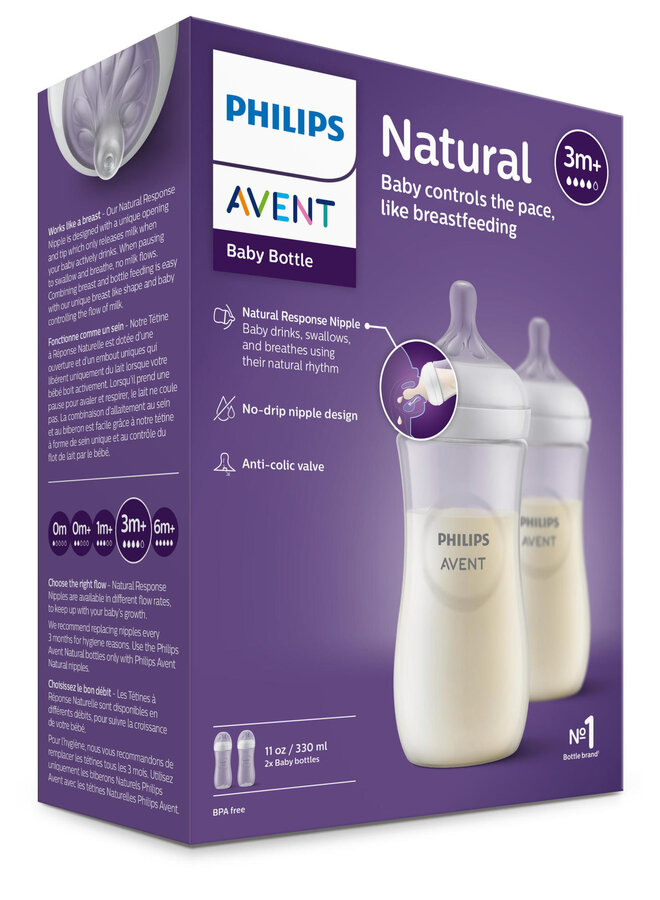 Avent - Natural 3.0 zuigfles 330 ml Duo