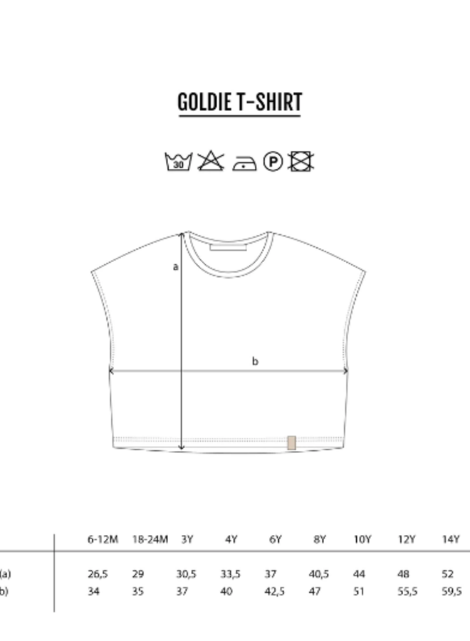 BONNIE & THE GANG - Goldie cropped tee Biscuit parasol