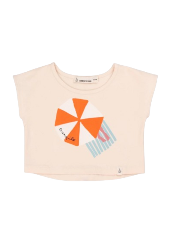 BONNIE & THE GANG - Goldie cropped tee Biscuit parasol