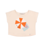 BONNIE & THE GANG - Goldie cropped tee Biscuit parasol