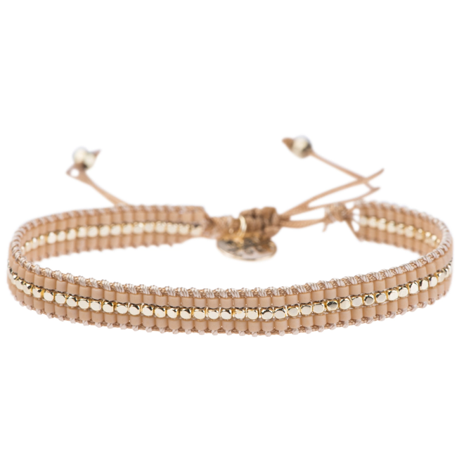 Meet Coco - Alix beige gold armband