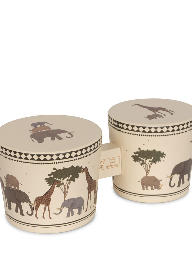 Konges Slojd - Wooden bongo drums FSC