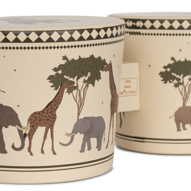 Konges Slojd - Wooden bongo drums FSC