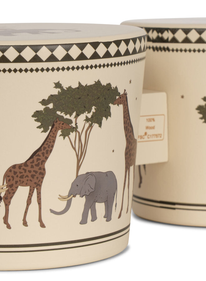 Konges Slojd - Wooden bongo drums FSC