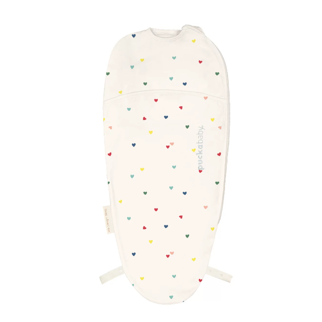 Puckababy - Inbakerslaapzakje Piep 0-3m - Hearts confetti