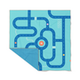 Quut - Play Towel Road 180 x 180 cm