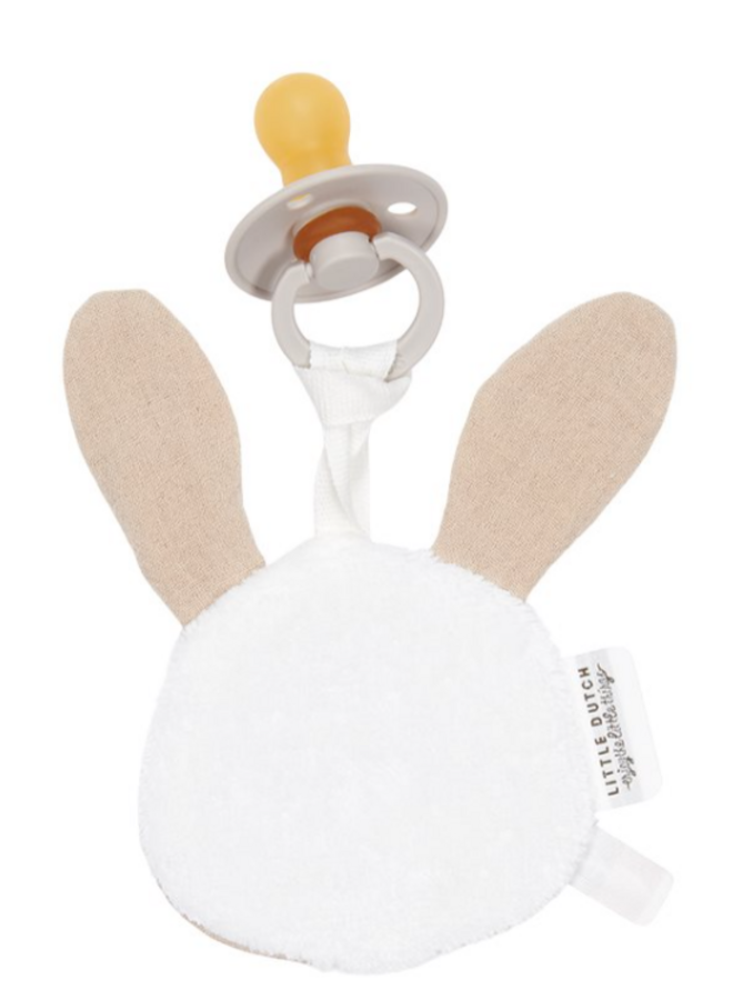 Little Dutch - Pacifier cloth muslin Bunny Beige