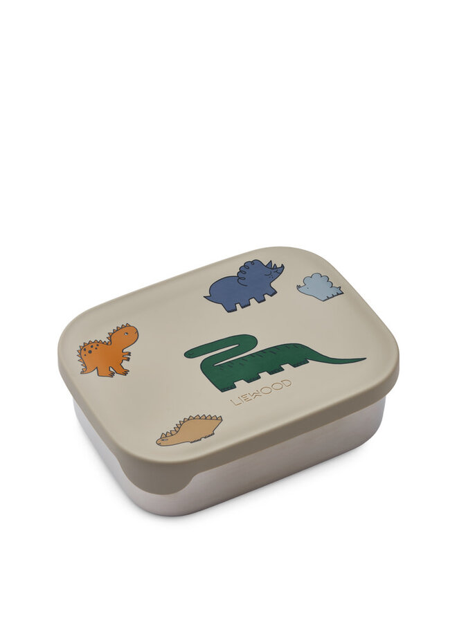 Liewood - Arthur printed lunchbox Dinosaurs Mist