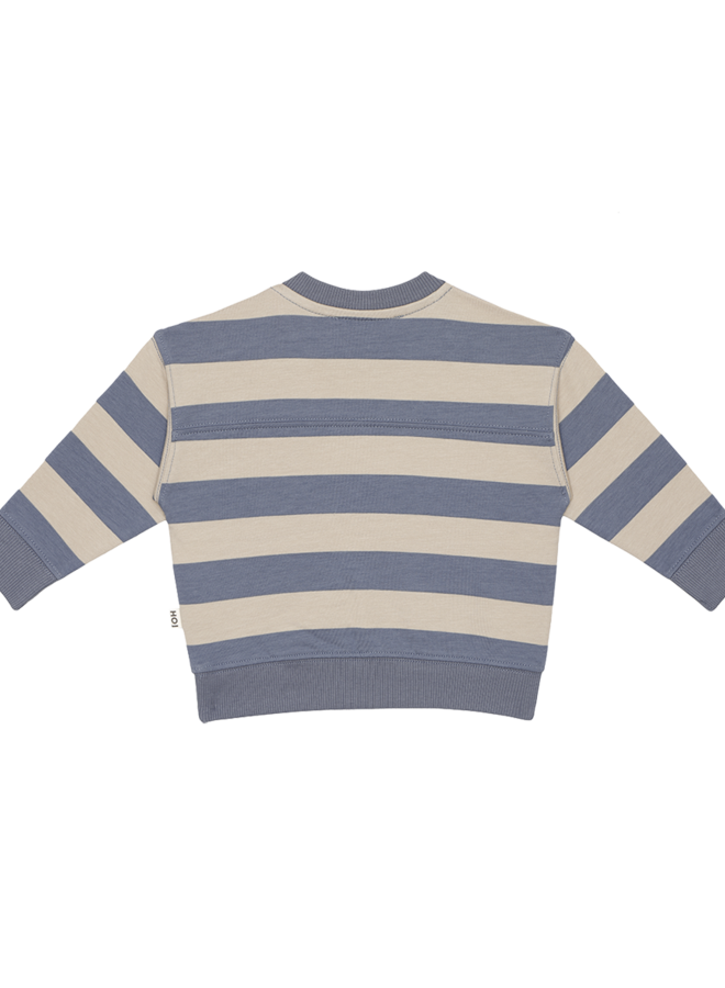 House of Jamie - Baby Boys Sweater Chalk Blue Stripes