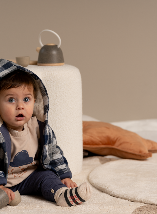 House of Jamie - Baby Hoodie Jacket Blue Check