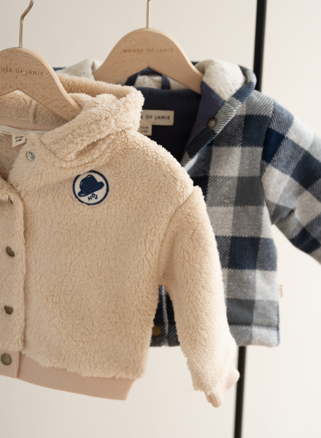 House of Jamie - Baby Hoodie Jacket Blue Check