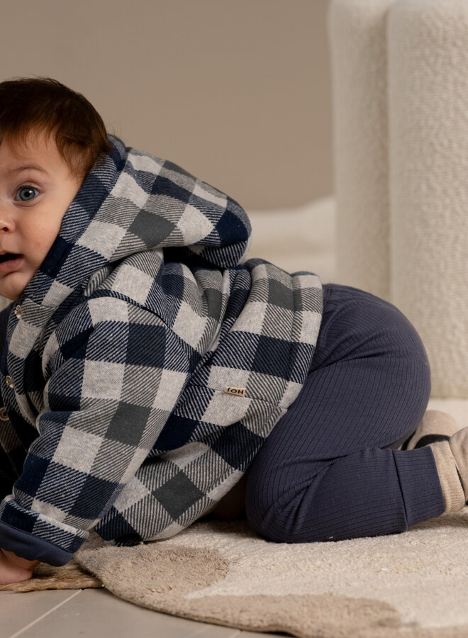 House of Jamie - Baby Hoodie Jacket Blue Check