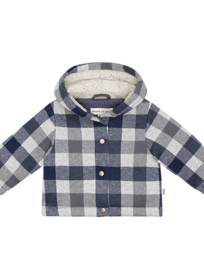 House of Jamie - Baby Hoodie Jacket Blue Check