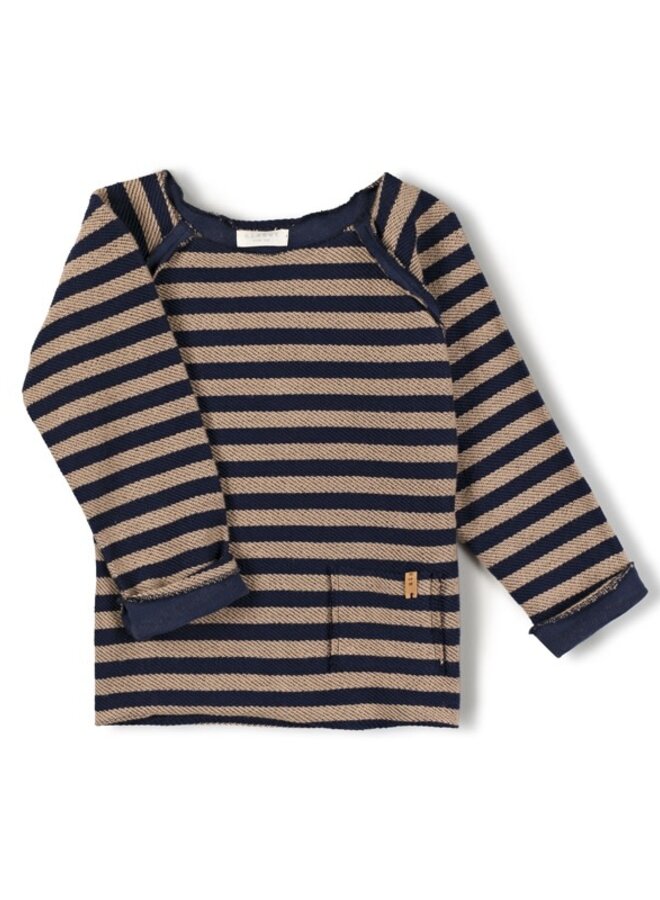 Nixnut  - Pocket Shirt Biscuit stripe