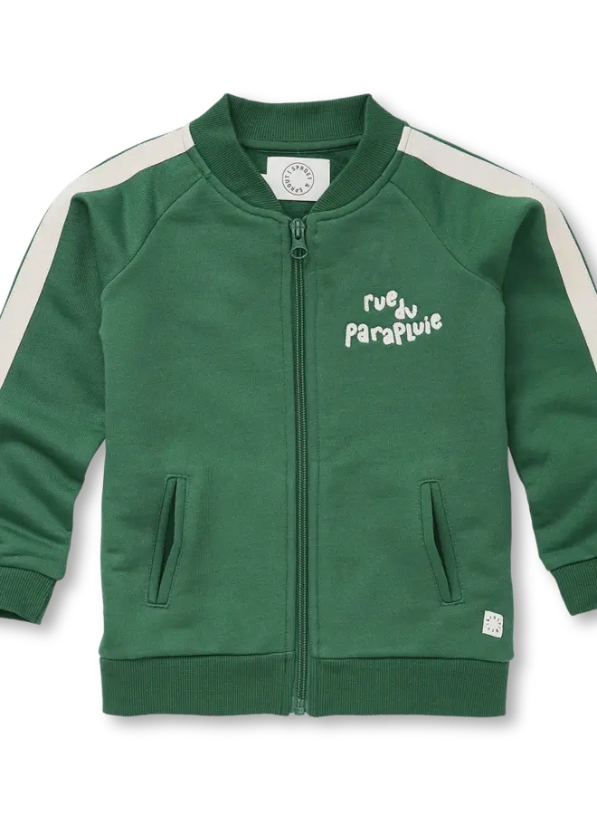 Sproet & Sprout - Track jacket Rue de Parapluie Velvet green