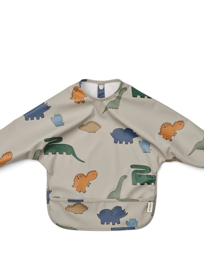 Liewood - Merle printed bib Dinosaurs Mist