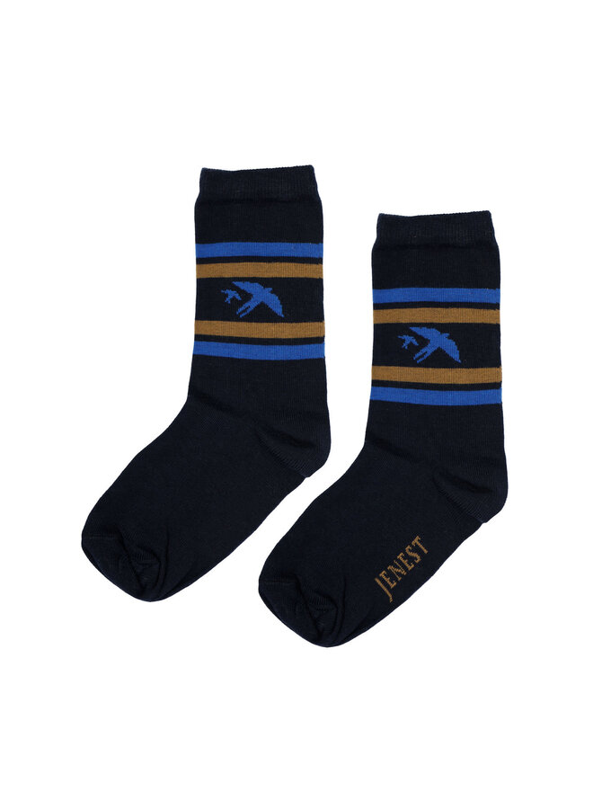 Jenest - Bird socks Navy blue