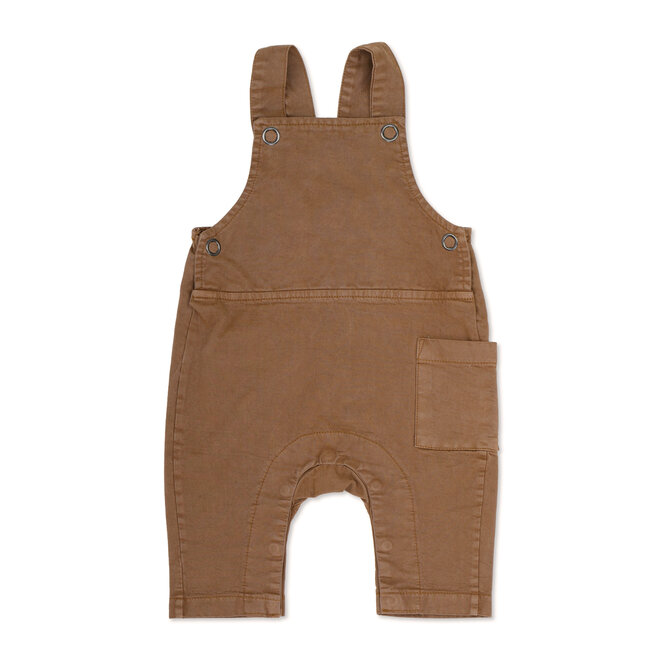 Phil & Phae - Twill baby dungarees sepia brown