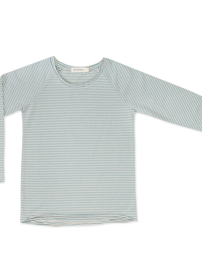 Phil & Phae - Raglan tee stripes fresh blue