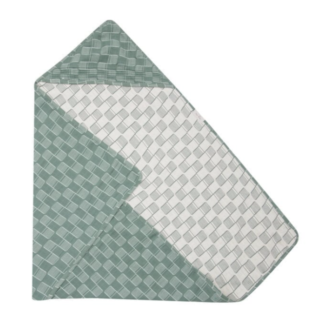 Witlof for kids - Muslin bath cape 85 x 75 cm - Sticky stripes