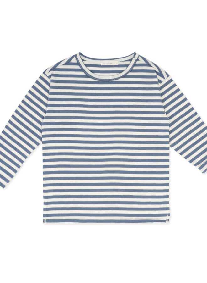 Phil & Phae - Oversized tee stripes denim blue