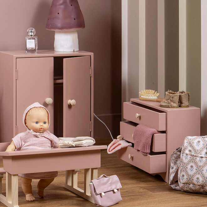 Minikane - School desk for dolls Powder rose