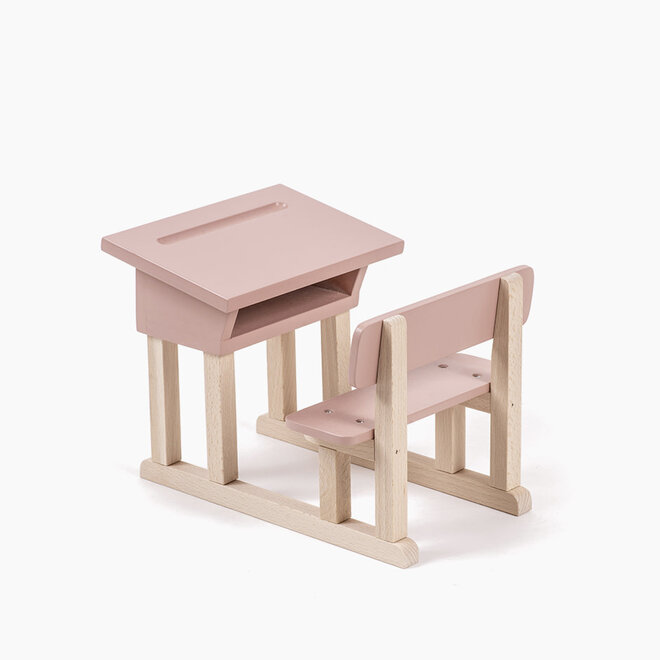 Minikane - School desk for dolls Powder rose
