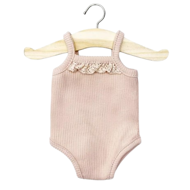Minikane - Les P'tits Basiques - Rib knit bodysuit with straps