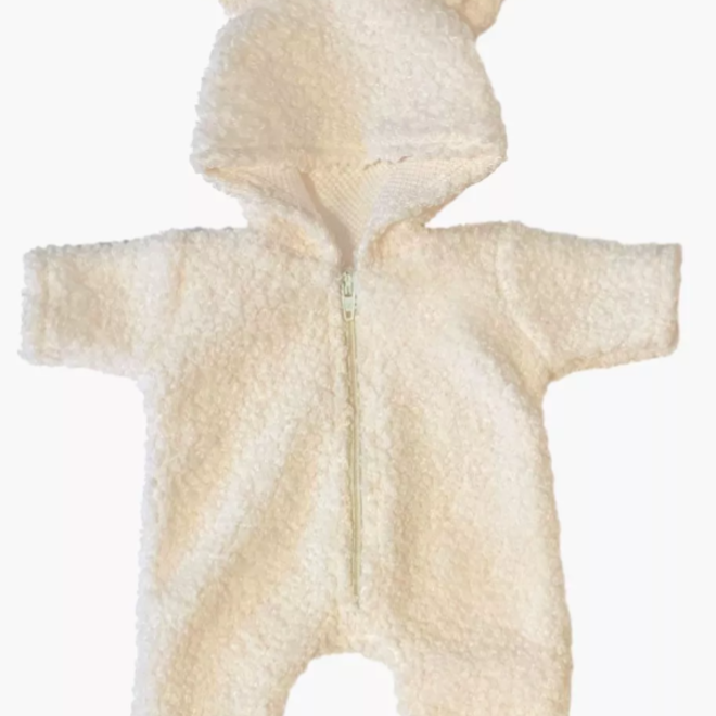 Minikane - Winnie the Pooh jumpsuit in ecru terrycloth