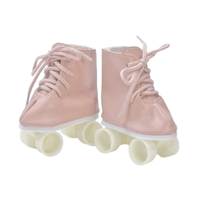 Minikane - Pair of pink leatherette roller skates