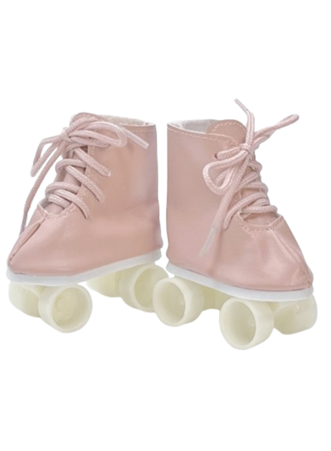 Minikane - Pair of pink leatherette roller skates