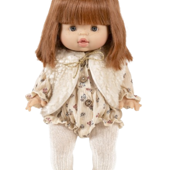 Minikane - Tao sleeveless cardigan in ecru sherpa