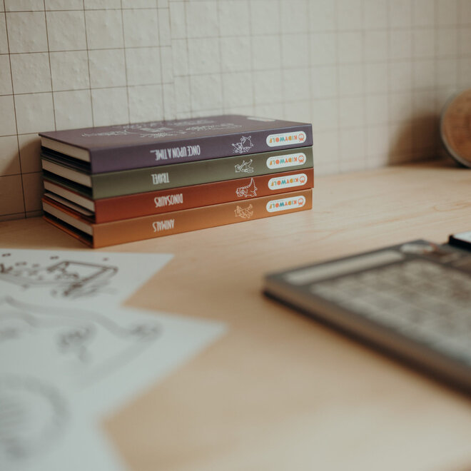 Kidywolf - KIDYDRAW-MINI tekenblok 30 Dieren