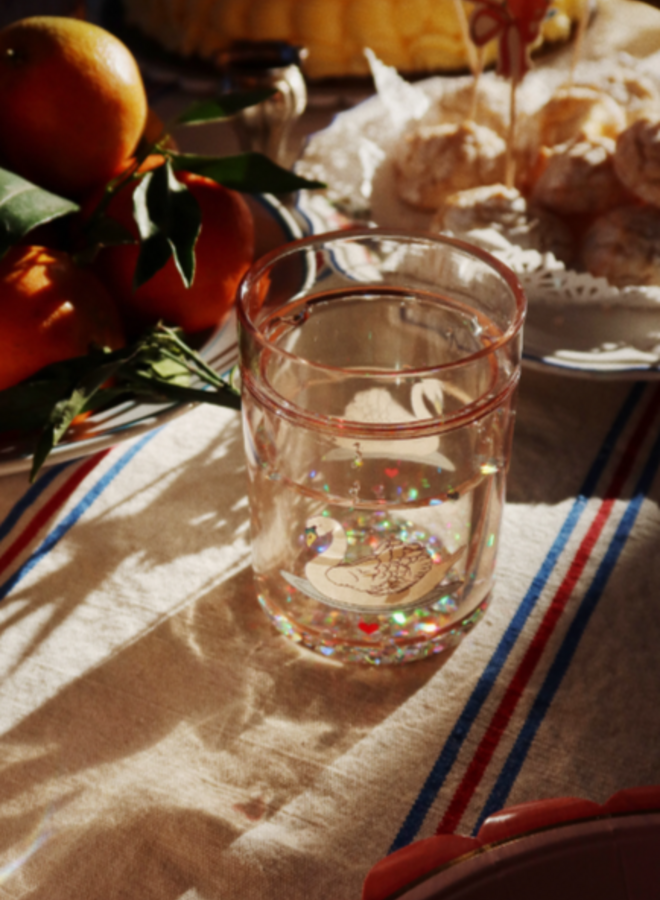 Konges Slojd - Glitter cups Swan off white (2 pack)