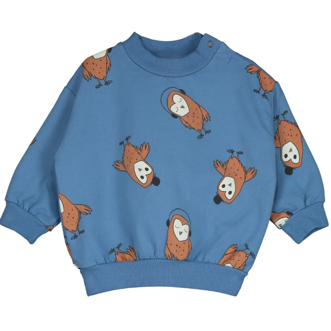 Lötiekids - Baby Sweatshirt Owl blue